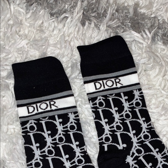 Dior Monogram Black and Gray Socks - Picture 3 of 3